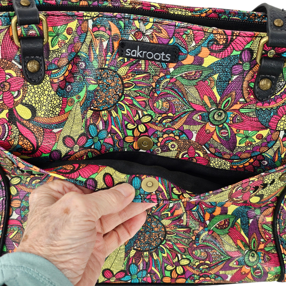 SakRoot handbag purse zip top bright boho hippie summer vacation travel - Picture 6 of 8